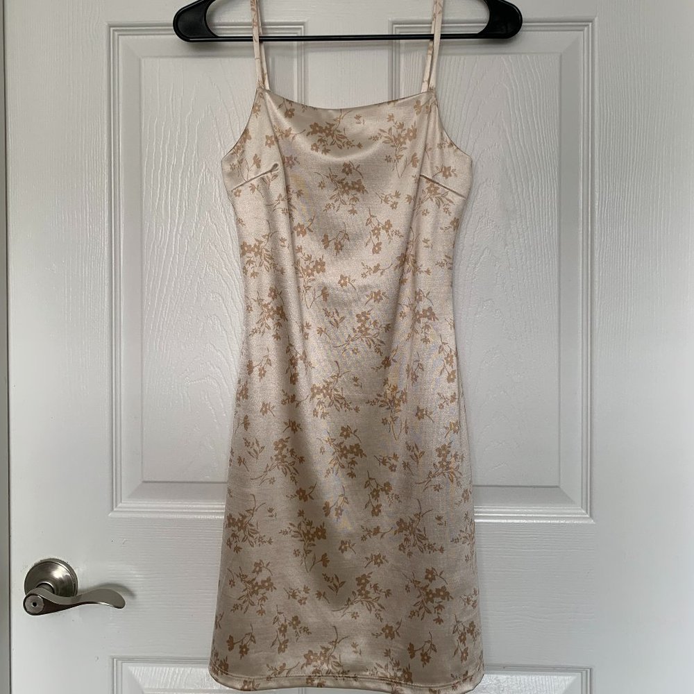 Cream Floral Altar'd State Sleeveless Dress